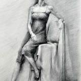 デッサン鉛筆画　バレリーナ