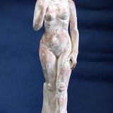 彫刻テラコッタ＿女性ヌード立像